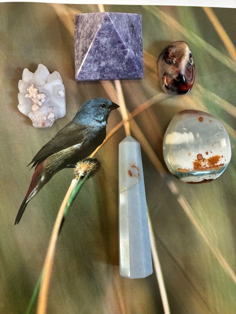🔮 5 Piece Healing Crystal Gift Box - Angelite Tower (Rare Crystal Set!) ⚡️🎁